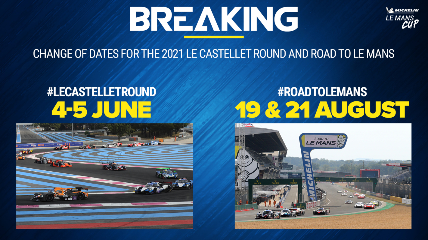 Nouvelles dates pour Road To Le Mans et la manche du Castellet