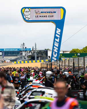 One of our favourite sights in motorsport: a full grid at Le Mans. ❤️ #LMC #Michelin #RoadToLeMans