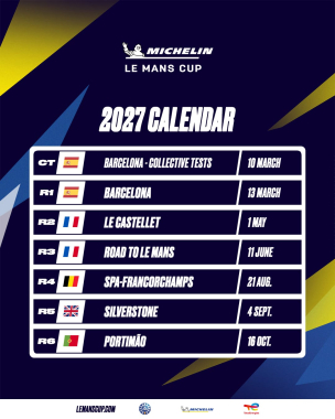 2027 calendar update. 🗓️ 🇪🇸 10 March - Collective Tests 🇪🇸 13 March- Barcelona Round 🇫🇷 1 May - Le C