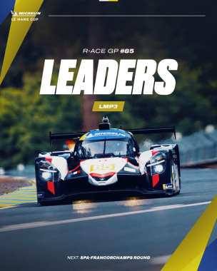 Strong pace at Le Mans keeps them at the top of the standings, with @r.ace.gp leading at the halfway