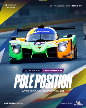 #34 Inter Europol Competition take pole in LMP3 Pro/Am 👏⏱️ An impressive lap sees Alexander Bukhants