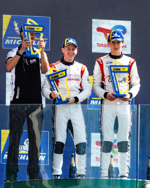 A podium celebration like no other. 🫶 Le Mans always delivers unforgettable emotions - and #RoadToLe