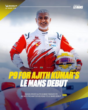 P9 for his Le Mans debut - Ajith Kumar is gaining experience. 👊 A first season in the Michelin Le Ma