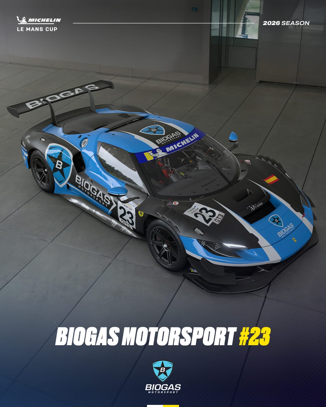 Fresh look, same ambition. @biogasmotorsport reveals its 2026 livery! ✨ Heading into their third Mic