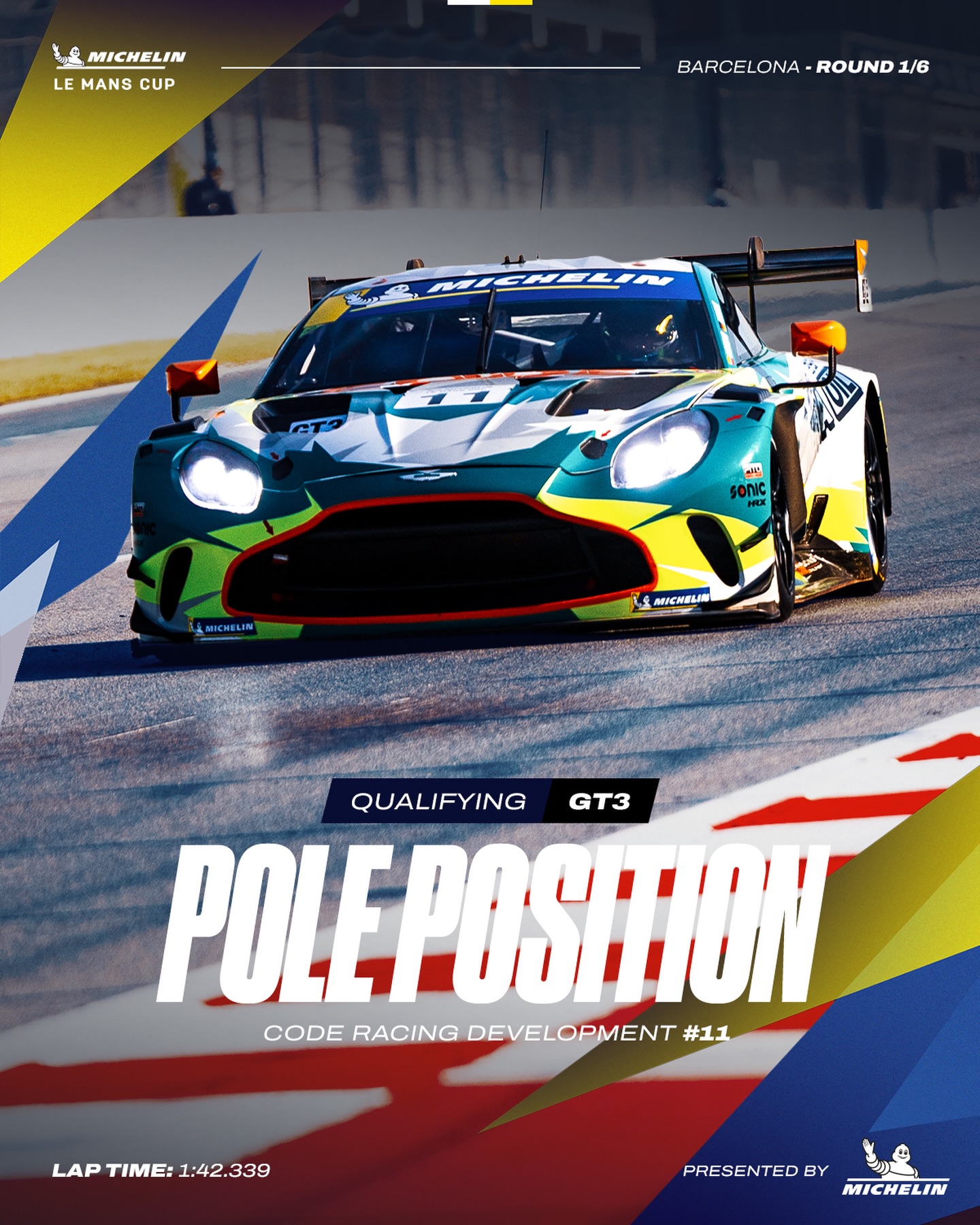 It’s POLE in GT3!! Brilliant run by the @coderacingdevelopment team to take the GT3 top spot by over