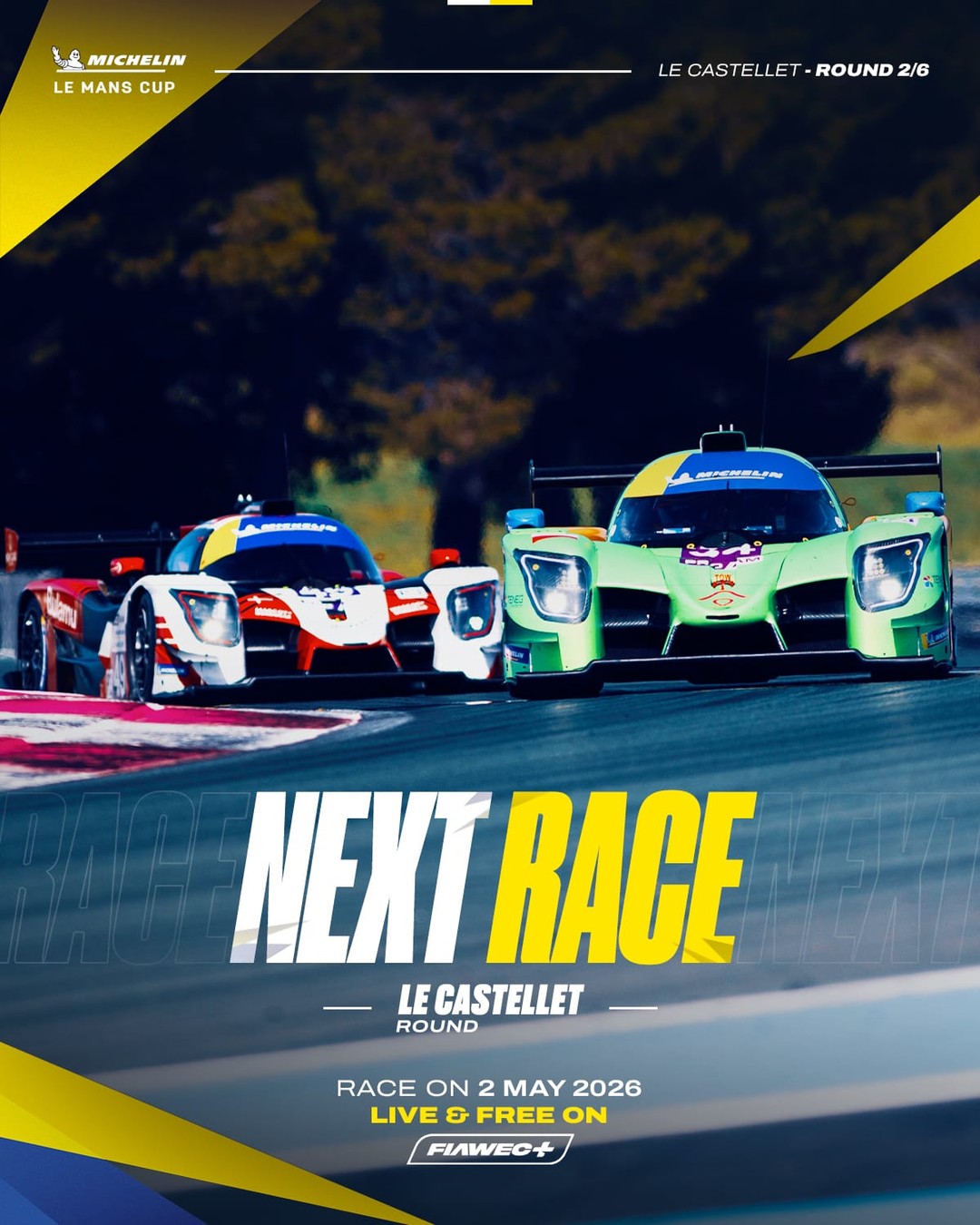 France is calling - next up, Le Castellet. 🇫🇷 Round 2 of the 2026 Michelin Le Mans Cup heads to Circ